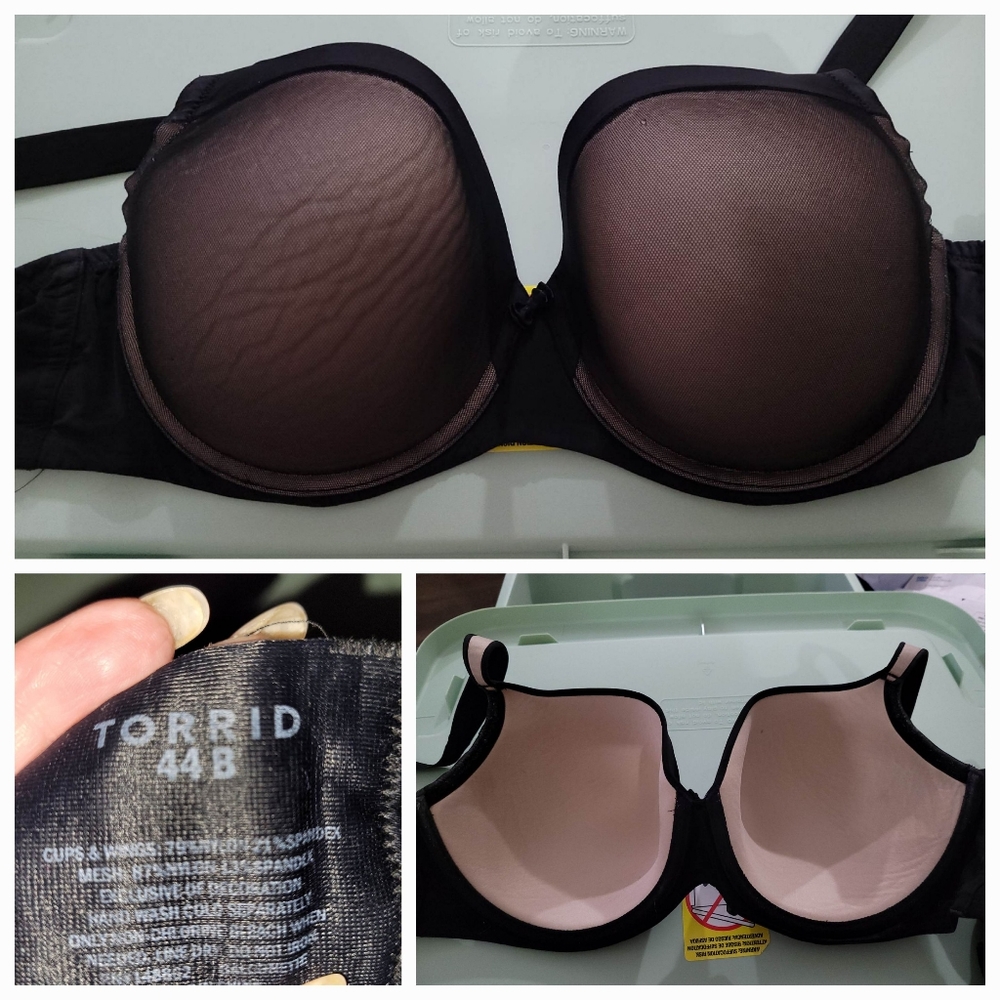 TORRID black/nude bra. Size 44B. Gently worn.